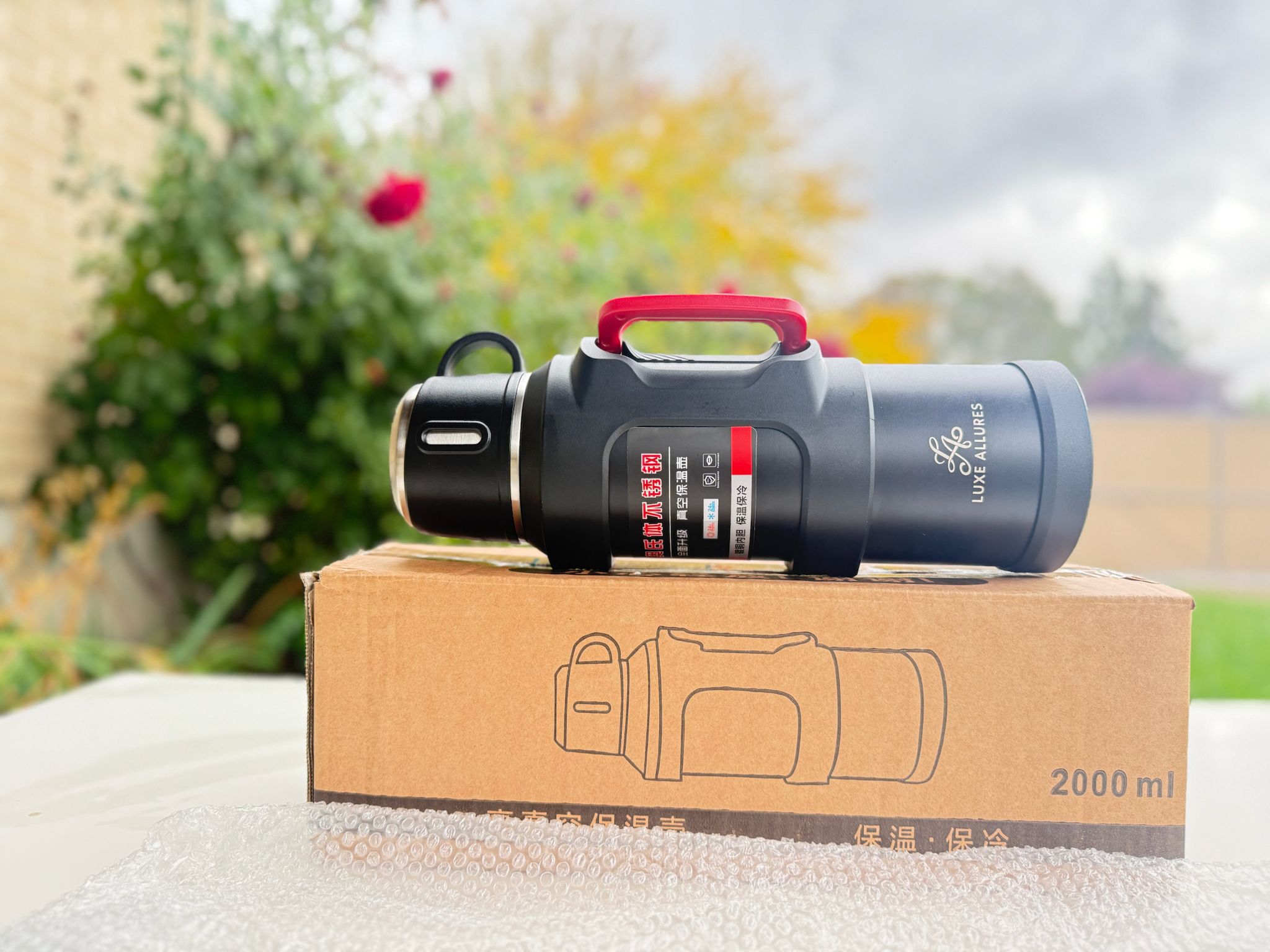 68oz Stainless Steel Thermos Bottle – Double Wall Vacuum Flask | Keeps Drinks Hot or Cold for 24 Hours | Perfect for Truck, Uber & Lyft Drivers, Camping & Trave
