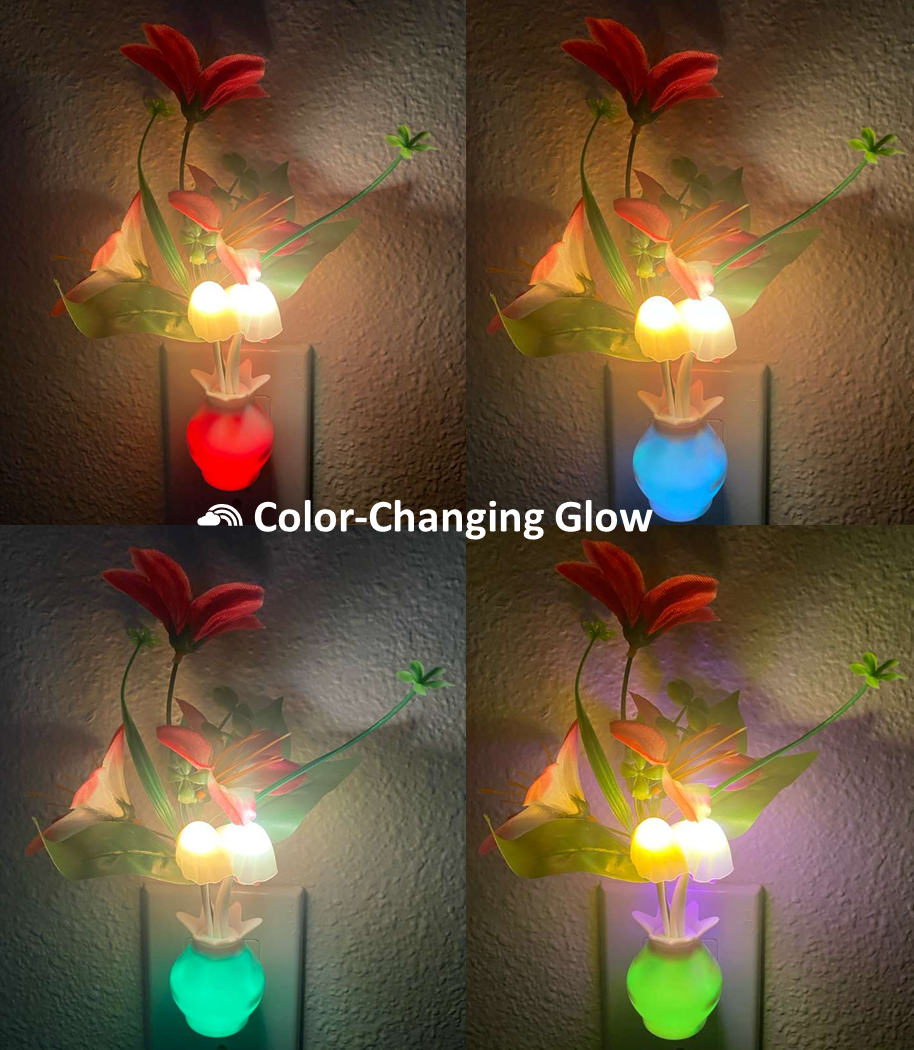 Luminous Mushroom LED Plug-In Night Light – Sensor & Soft Glow