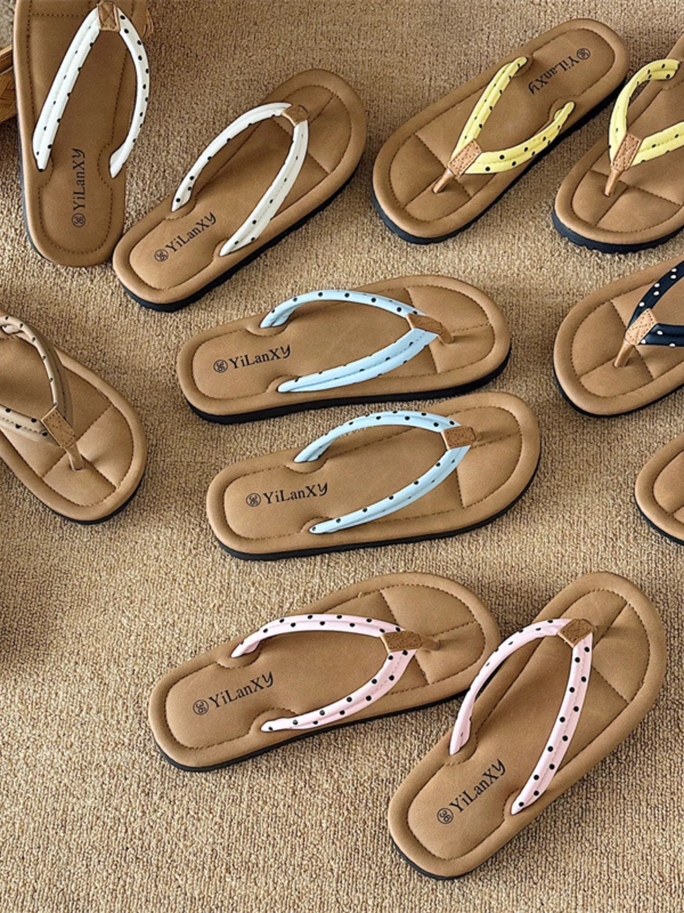 Polka Dot Strap Sandals