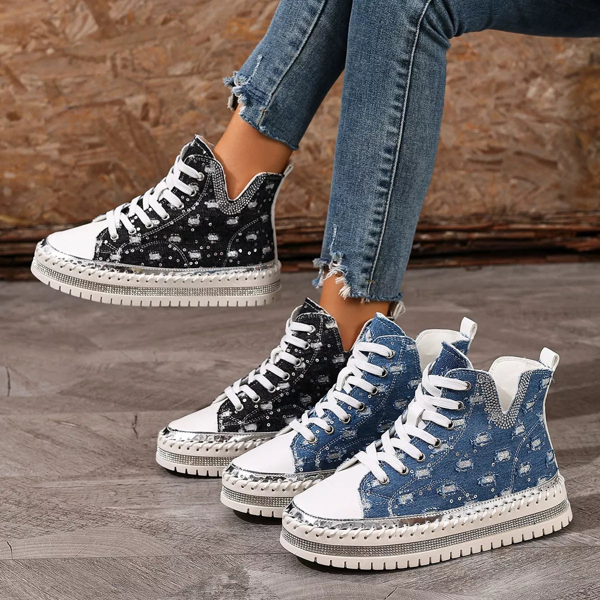 Lace Up Platform Sneakers