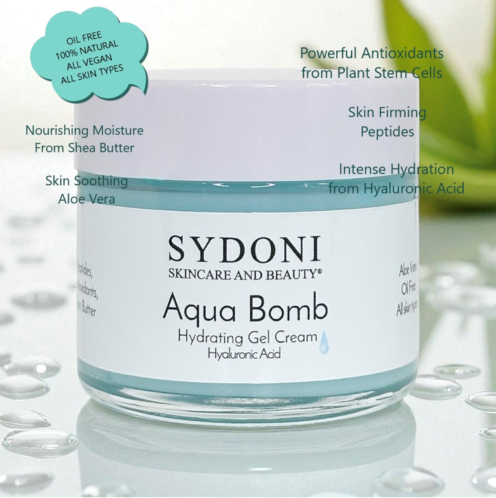 SYDONI Aqua Bomb Hydrating Gel Cream, 1.7 fl oz