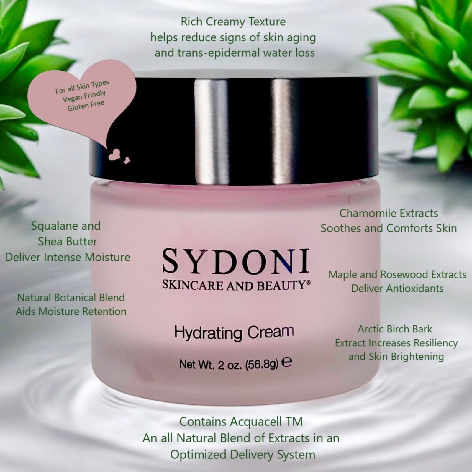 SYDONI Hydrating Cream – Botanical & Shea Butter, 2 oz.