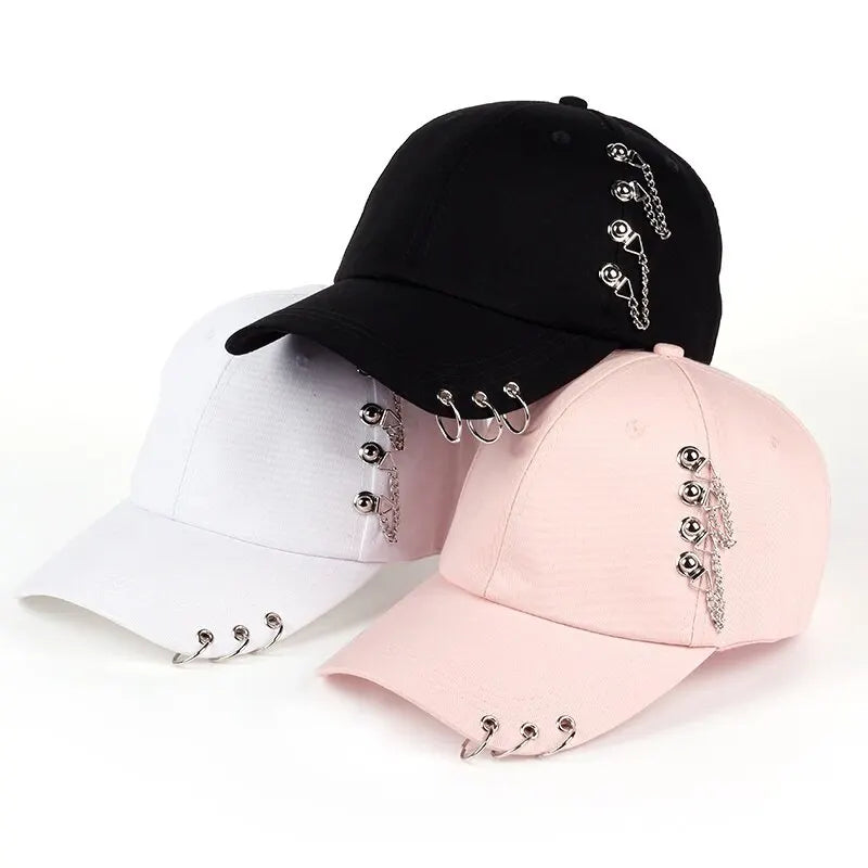 Side Iron Ring Baseball Cap – Adjustable