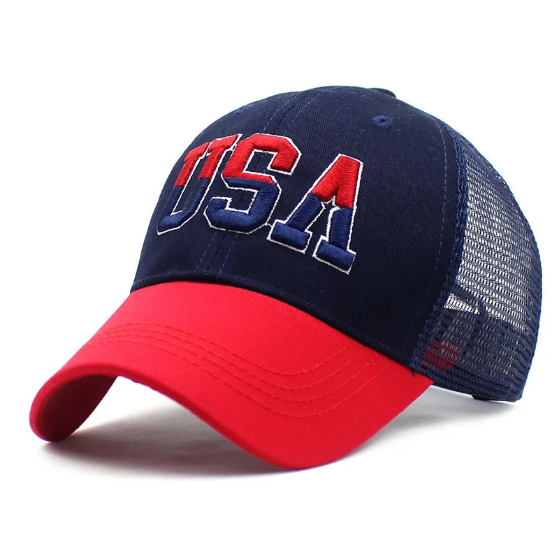 USA Embroidered Cap – Adjustable, Patriotic Sun Hat