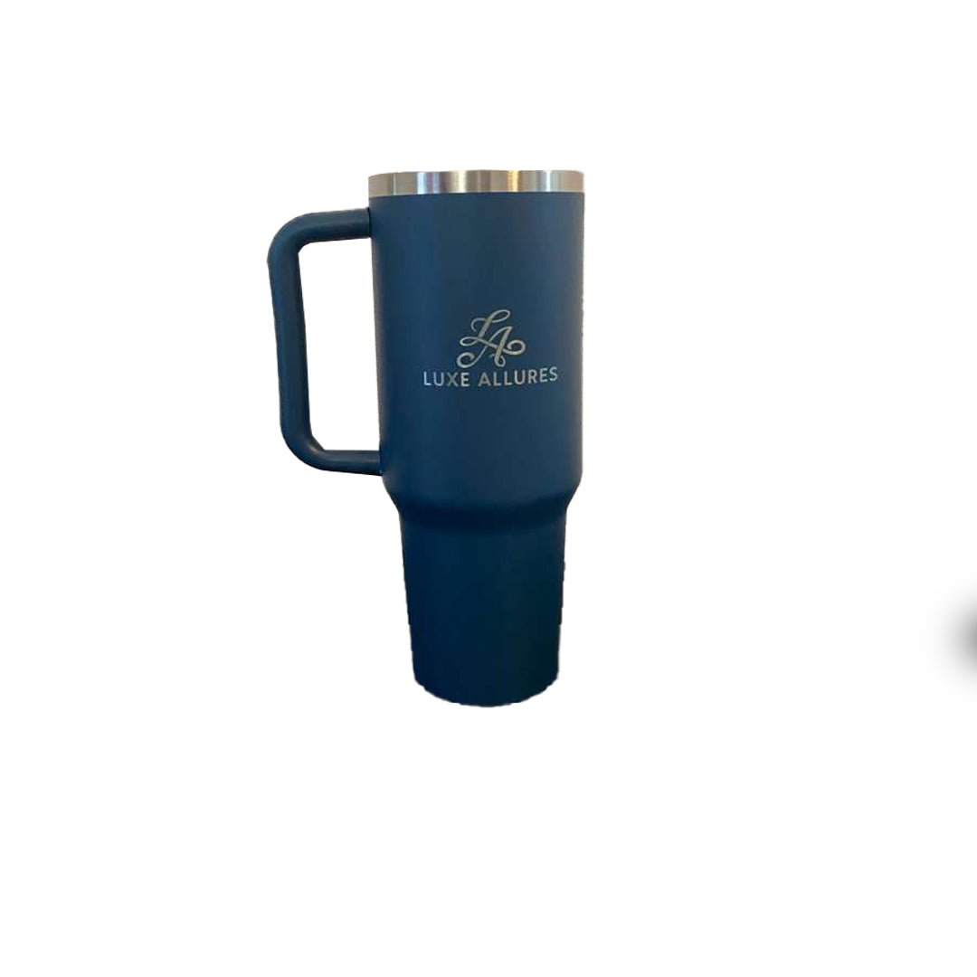 40oz Insulated Stainless Steel Tumbler with Handle – Navy