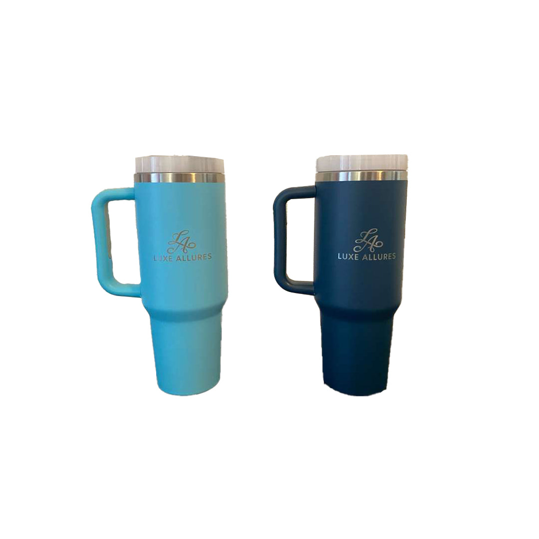 40oz Insulated Stainless Steel Tumbler with Handle – Navy